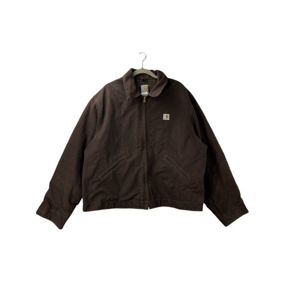 Carhartt Other - Vintage Carhartt Detroit Jacket Flannel Lined 2XL J200DKB Dark Brown Union Labor